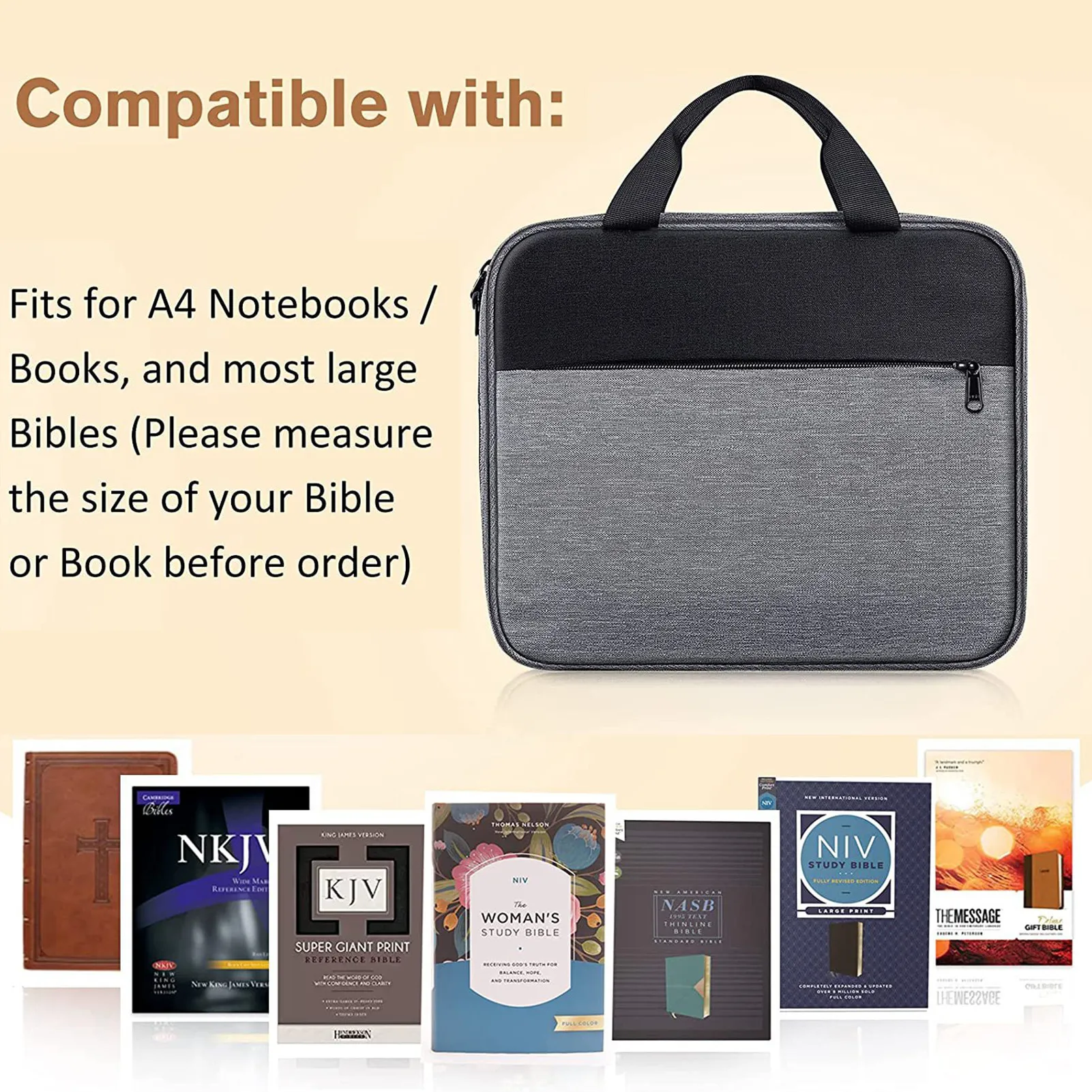 Large Bible Study Book Holy Cover Case Carry Bag 2