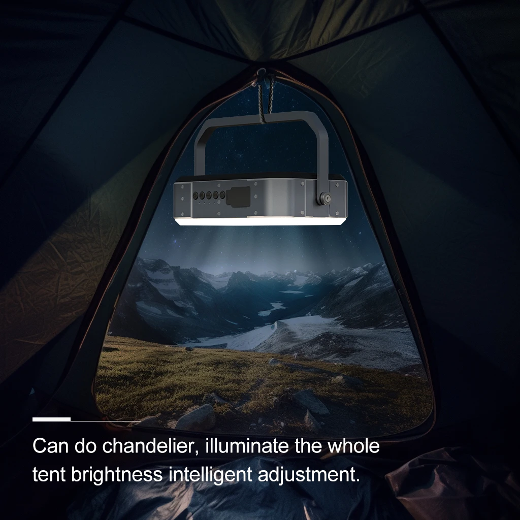 

Portable Solar Camping Lantern, USB Rechargeable, RGB Smart LED Light with Bluetooth, Outdoor Emergency Lamp, 10000mAh