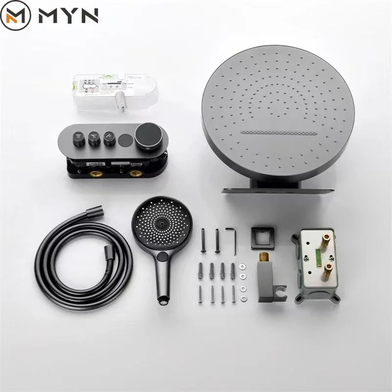 Meiyani новый дизайн латунный скрытый настенный многофункциональный круглый