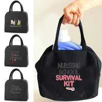 insulated cooler lunch dinner bag canvas handbag bag thermal cold food container school trip picnic men women kids portable box