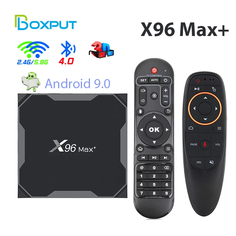 

X96 Max plus Smart TV Box Android 9.0 Amlogic S905X3 Tvbox 4GB 64GB 32GB Dual Wifi BT 1000M H.265 8K 24fps With G10S