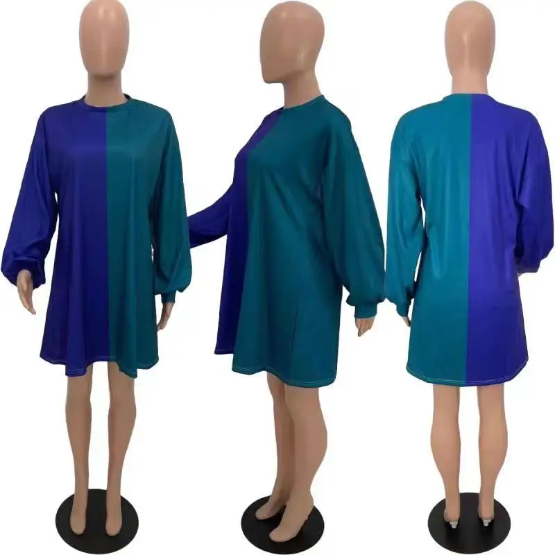 Plus Size Dress Autumn Winter Woman Dress Party Dresses Puff Sleeve Long Sleeve  Above Knee Mini Christmas Dress New In Dresses
