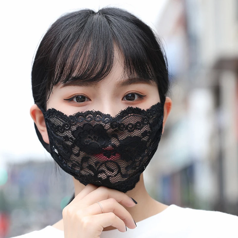 

Кружевная маска для взрослых, безопасная защита лица, моющиеся маски, бандажные маски с петлей для ушей, маски для вечеринки