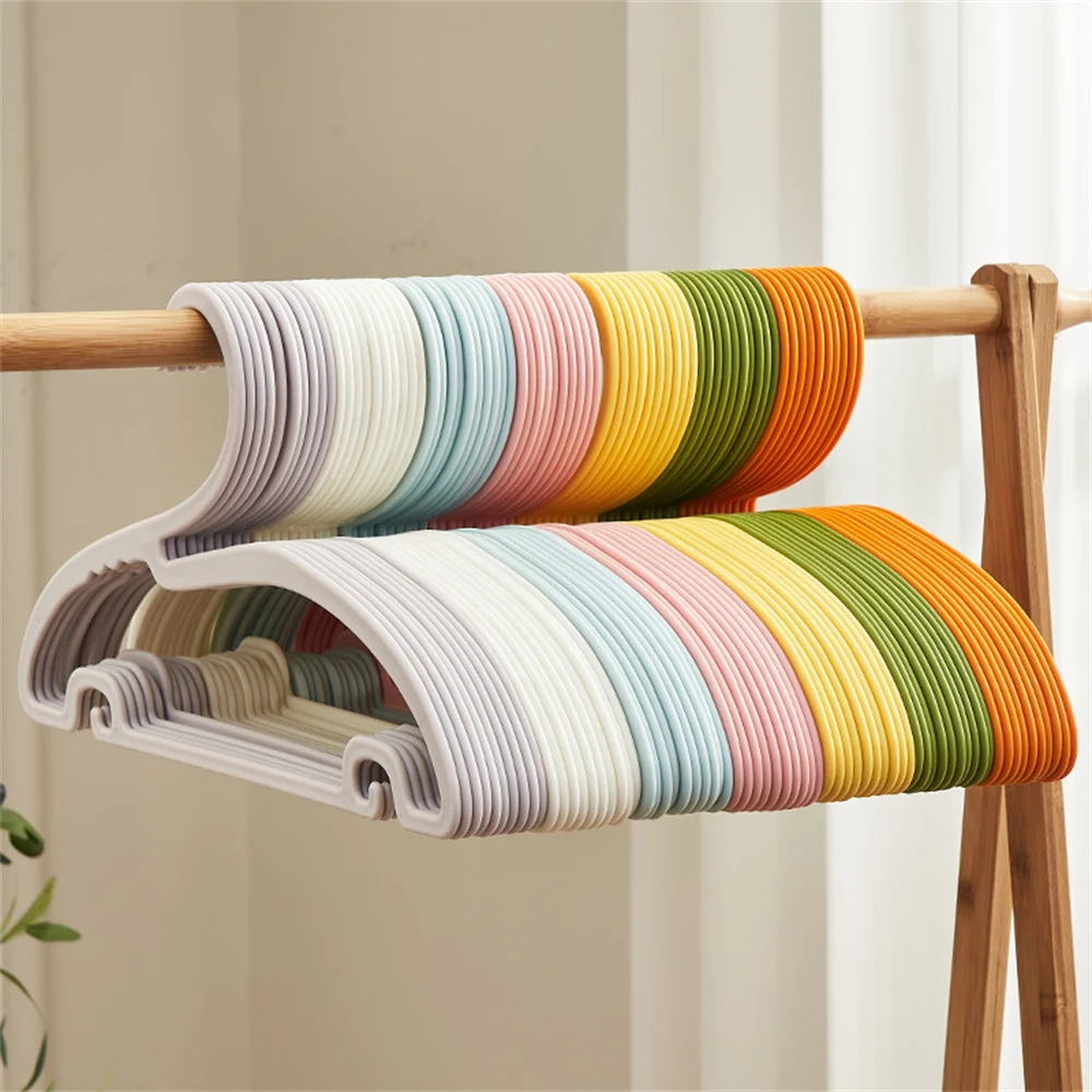 

10pcs Multifunction Clothes Hanger Space Saving Hanger Japanese-Style Gooseneck Hanger Seamless Drying Holder RE