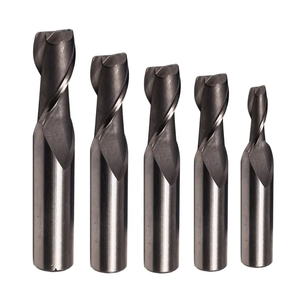 

2 флейты HSS прямой хвостовик с ЧПУ концевая фреза 4 мм 6 мм 8 мм 10 мм 12 мм фрезерные станки с ЧПУ биты резак инструмент фреза