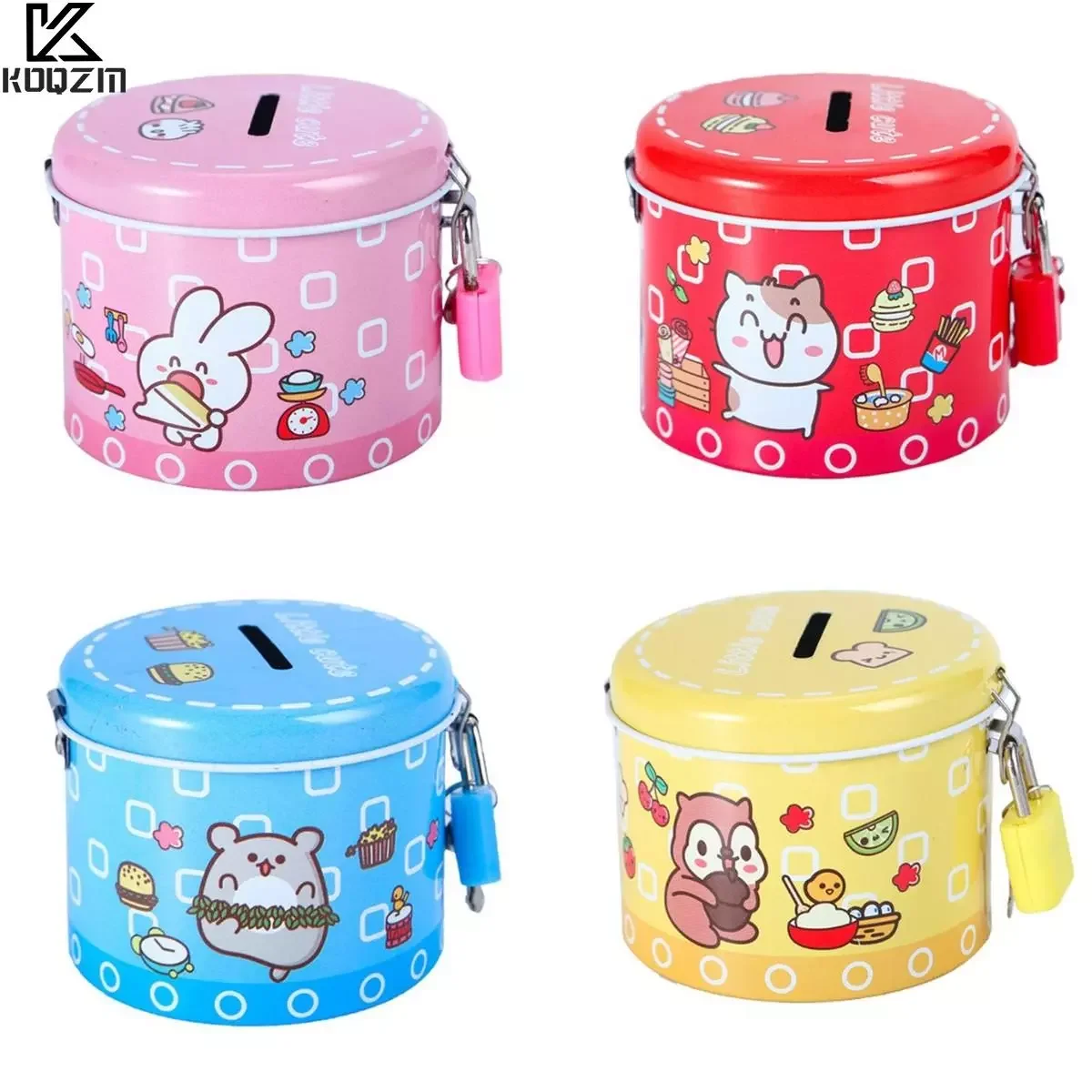 

1 шт., Детская копилка для монет с замком и ключом