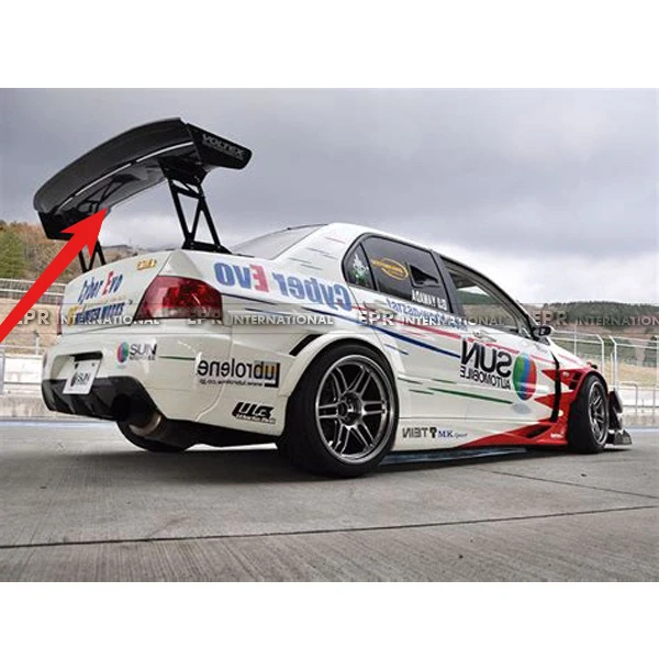 Фото Подходит для Mitsubishi Evolution7 8 9, модифицированный большой хвост Voltex, двухслойное фиксированное ветровое крыло GT, уличная дорожка №1