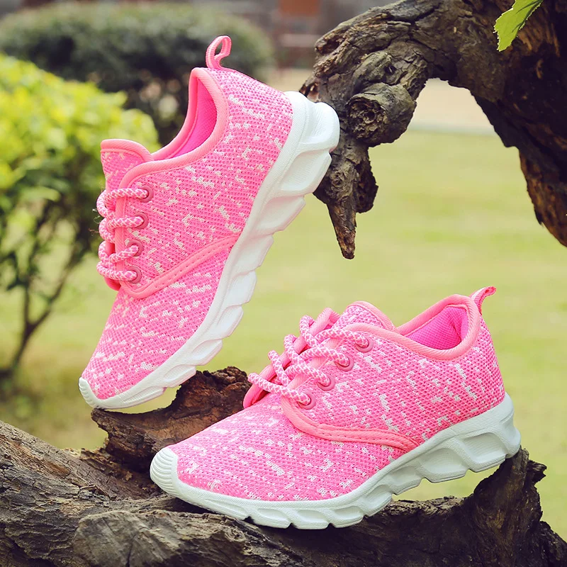 

Children's Sneakers Girl Kids Casual Shoes Spring and Autumn New Flying Woven Breathable Mesh Boys Running Shoes Student Sneaker