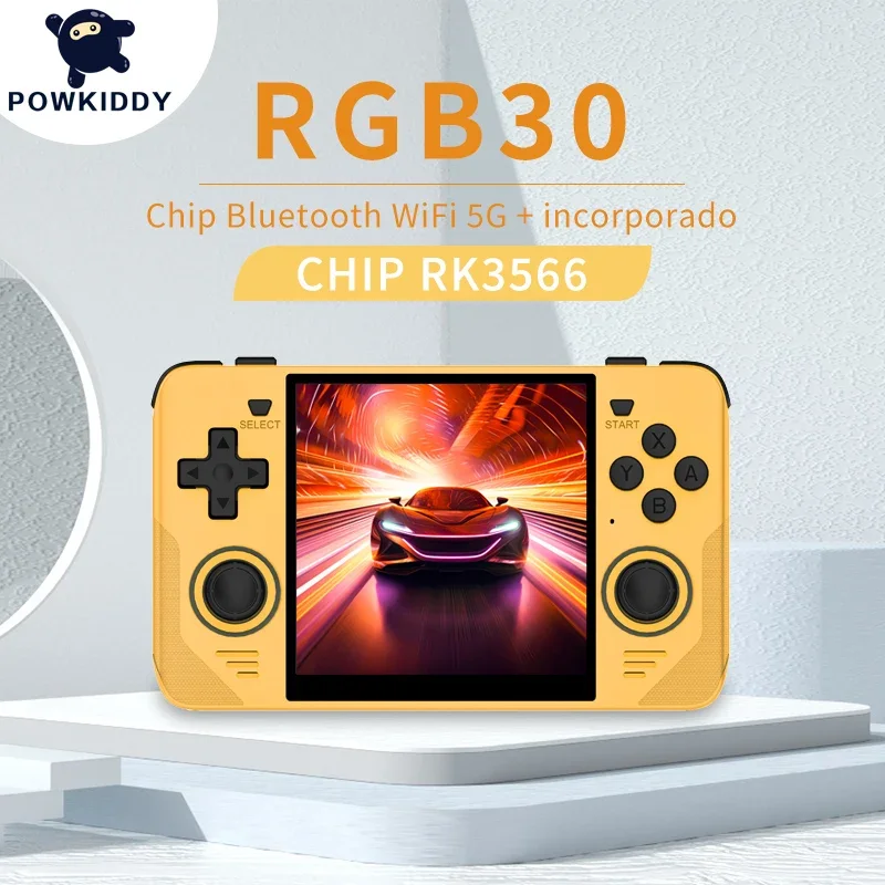 

Powkiddy Rgb30 4.0 Inch Ips Hd Screen Open Source Handheld Psp Simulator N64 Rocker Arcade Game Console 64bit 3d Simulator Gift