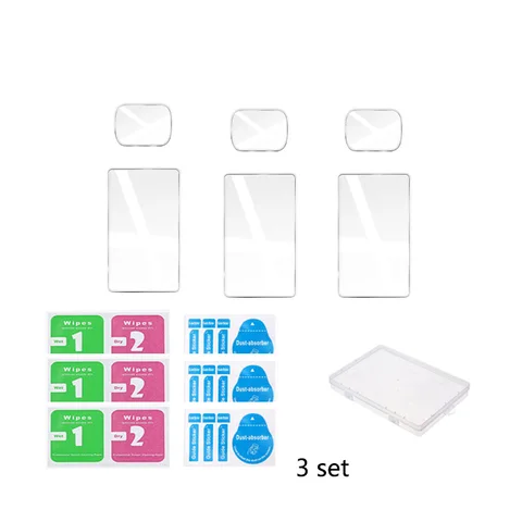 Закаленное стекло для объектива + экрана для DJI OSMO Pocket 3, ручная карданная камера, 9H, защита от царапин, защитная стеклянная пленка