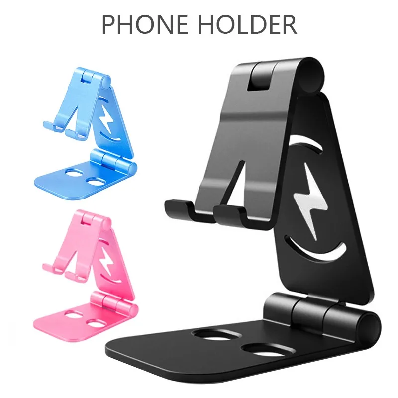 

2023 Phone Holder Stand For IPhone 12 Xiaomi Mi 9 Metal Phone Holder Foldable Mobile Phone Stand Desk For IPhone 11 9 X XS