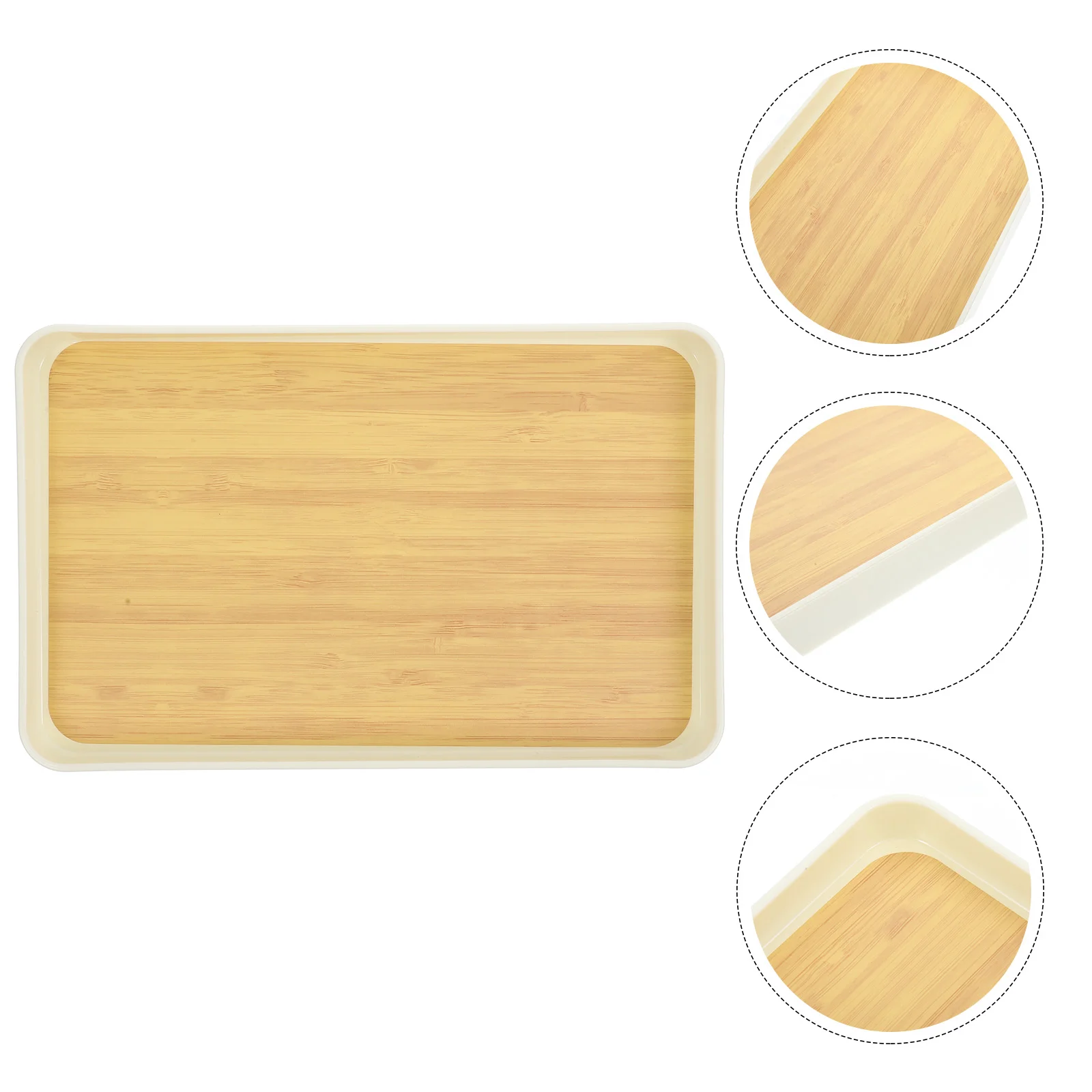 

For Breakfast Room Bedroom Serving Platter Thick Serving Tray Rectangular Tray for Living Room Coffee Table Hotel