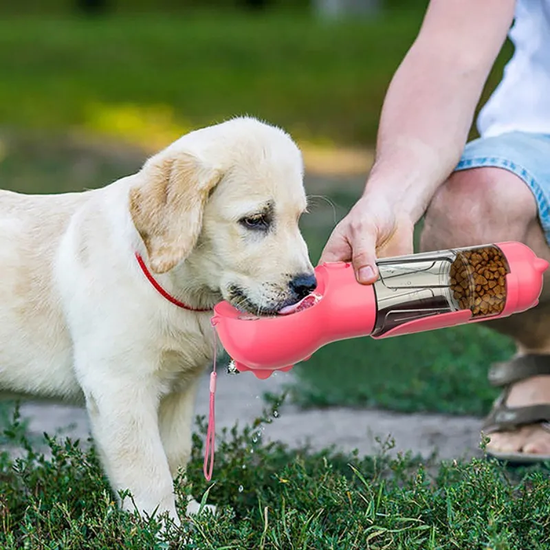 

3 в 1, портативная Герметичная Бутылка Для Воды для кошек и собак