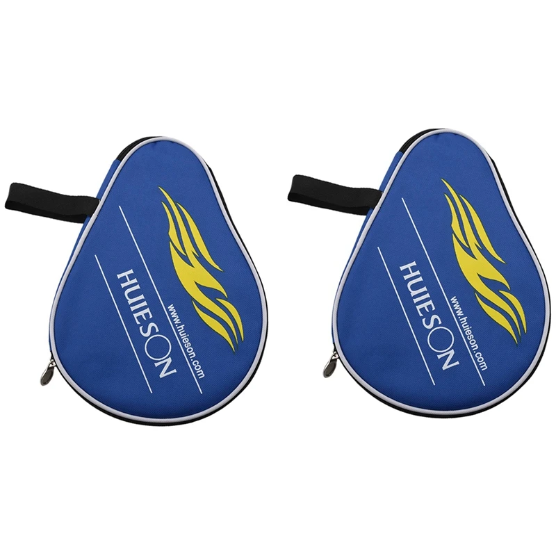

2X HUIESON цельный Профессиональный Чехол для пинг-понга с сумкой для мячей или ракетками для настольного тенниса летучая мышь Оксфорд (синий)