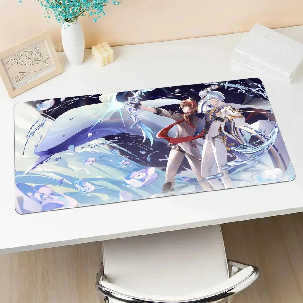 Игровой коврик для мыши G_genshin I _ impact XXL Нескользящий Резиновый игровой Teclado
