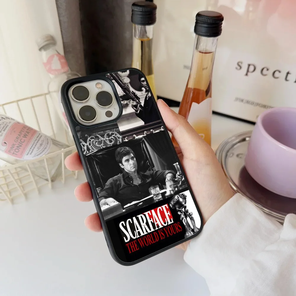Чехол для телефона Лицо со шрамом Tony Montana iPhone 11 12 13 14 15 16 Plus Pro Max зеркальный