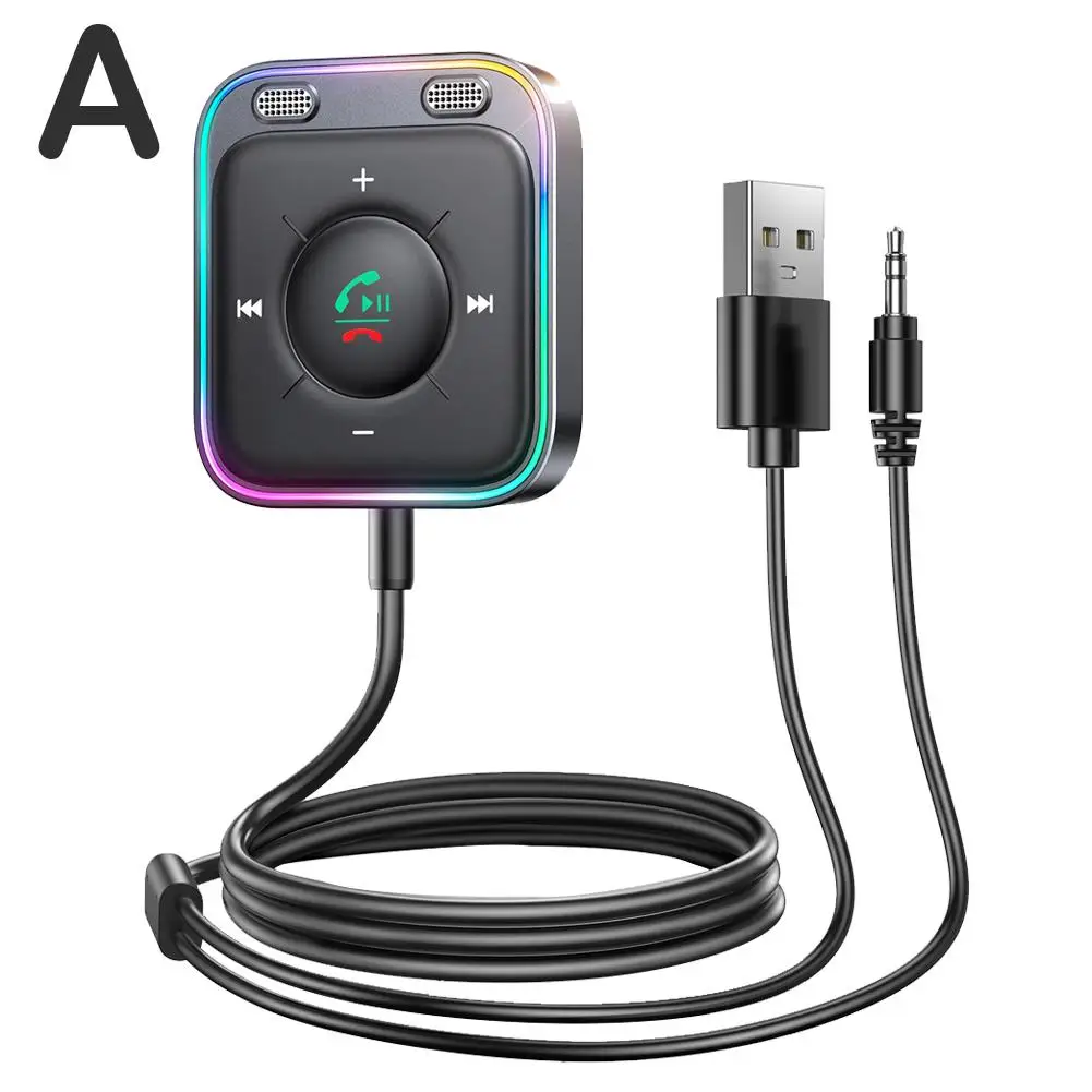 

Автомобильный адаптер Bluetooth 5,3 Улучшенный двойной микрофон ENC шумоподавление 3,5 мм AUX адаптер Bluetooth беспроводной приемник