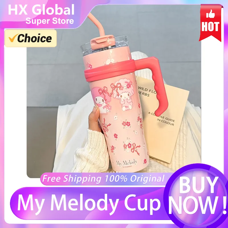 My Melody 1200 Мл Термос Из Нержавеющей Стали Милая Бутылка Для Холодных Напитков