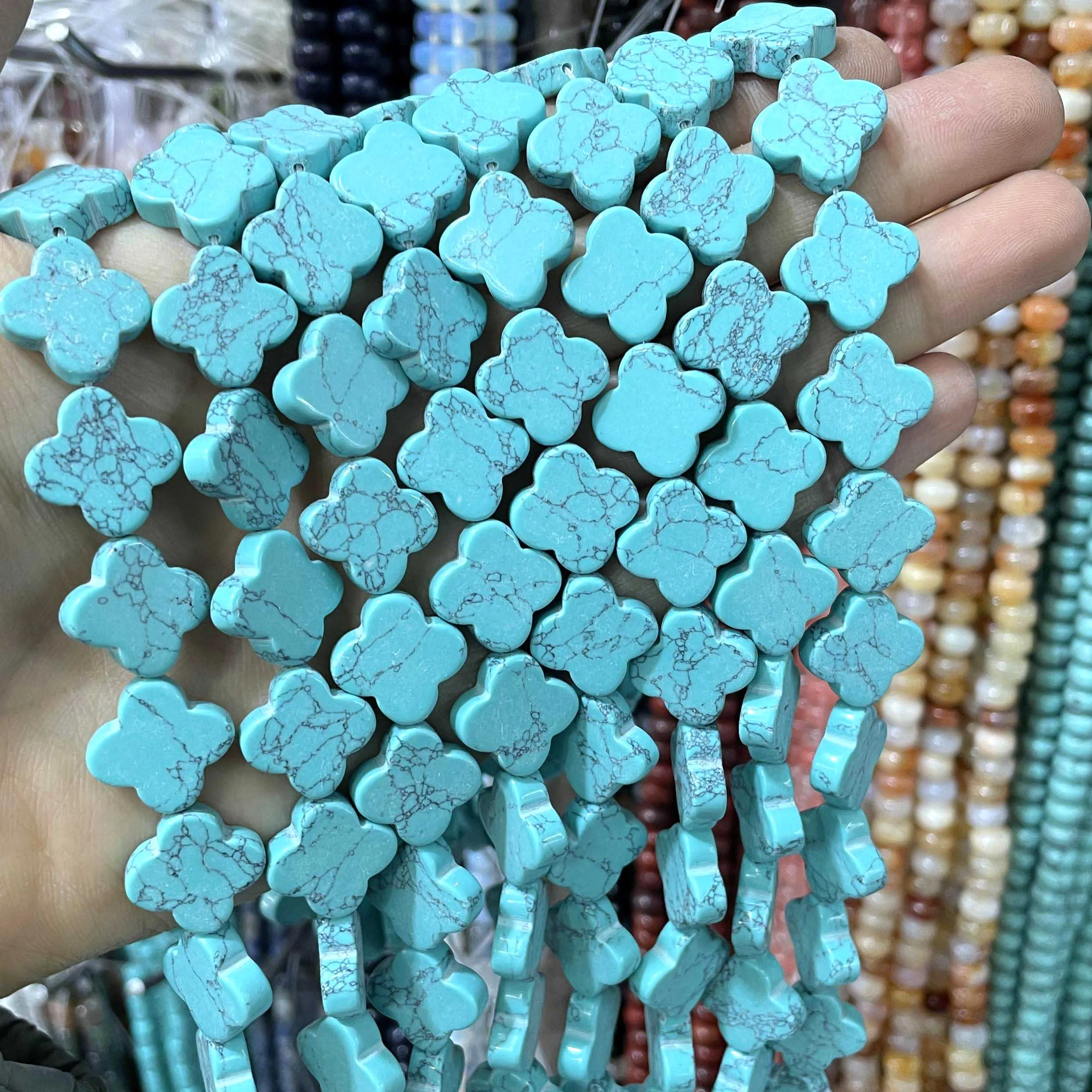 Натуральный камень в форме клевера агаты кварц яшма разделитель свободные