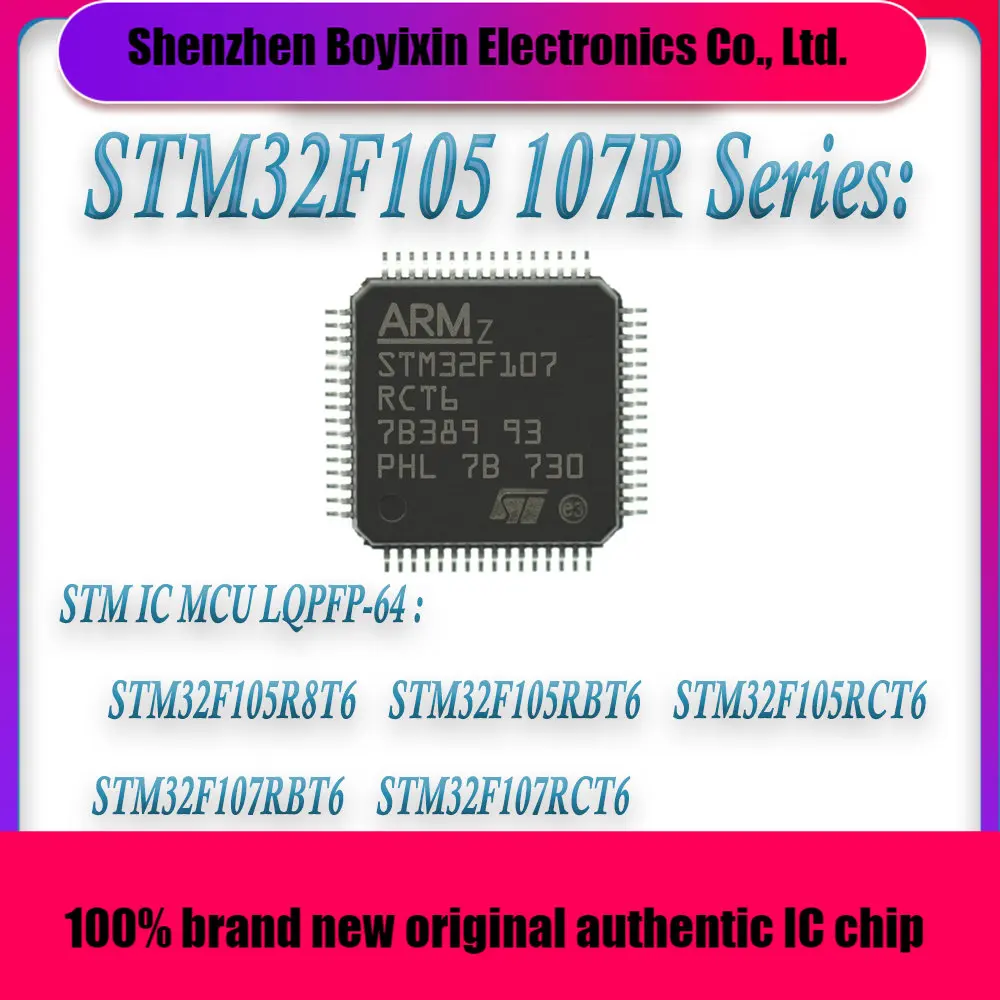 

STM32F105R8T6 STM32F105RBT6 STM32F105RCT6 STM32F107RBT6 STM32F107RCT6 STM32F105 STM32F107 STM32F STM32 STM IC MCU Chip LQFP-64