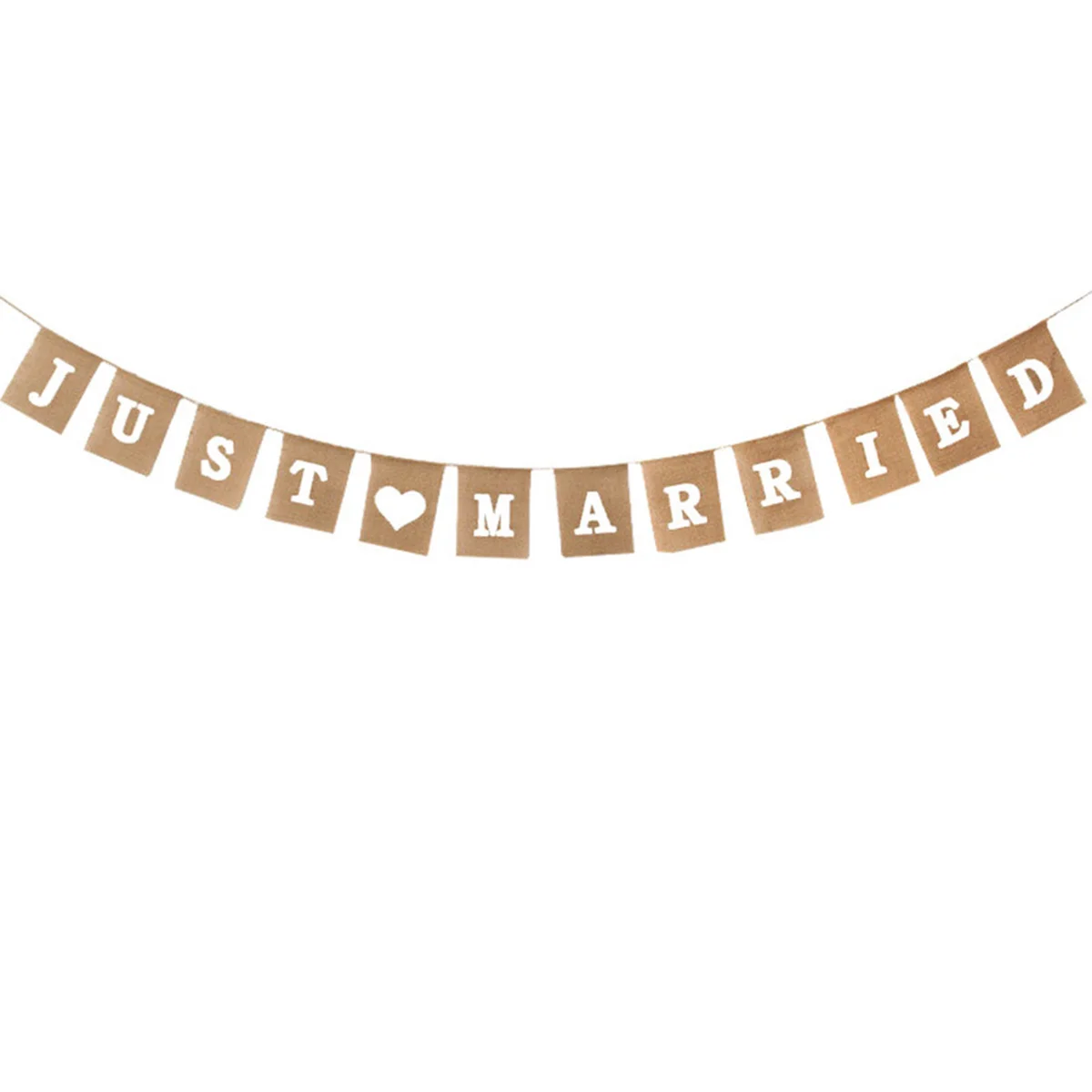 

4 Meters JUST MARRIED Letter Burlap Wedding Signs Garlands And Bunting Banners Flags Photo Booth Props Wedding Decorations For