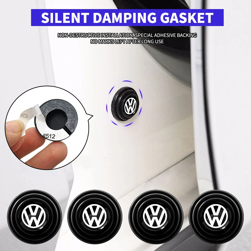 1/2/4 шт. противоударные силиконовые наклейки на дверь автомобиля для Volkswagen MINI Seat