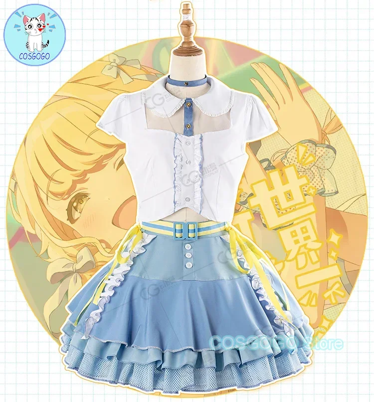 COSGOGO Gakuen IDOLM @ STER Kotone Fujita/Saki Hanami Косплей Костюм Хэллоуин Игровой Женское Платье