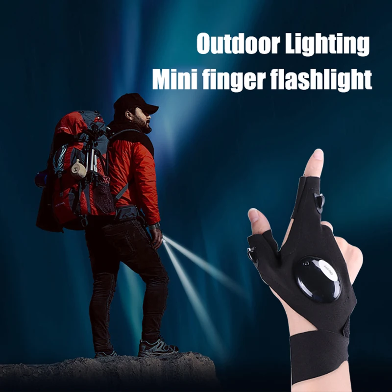 

Мини-фонарик, перчатки для рыбалки, инструменты для экстренного обслуживания, освещение, для прогулок, кемпинга, занятий спортом на открытом воздухе, носимые фонари на палец