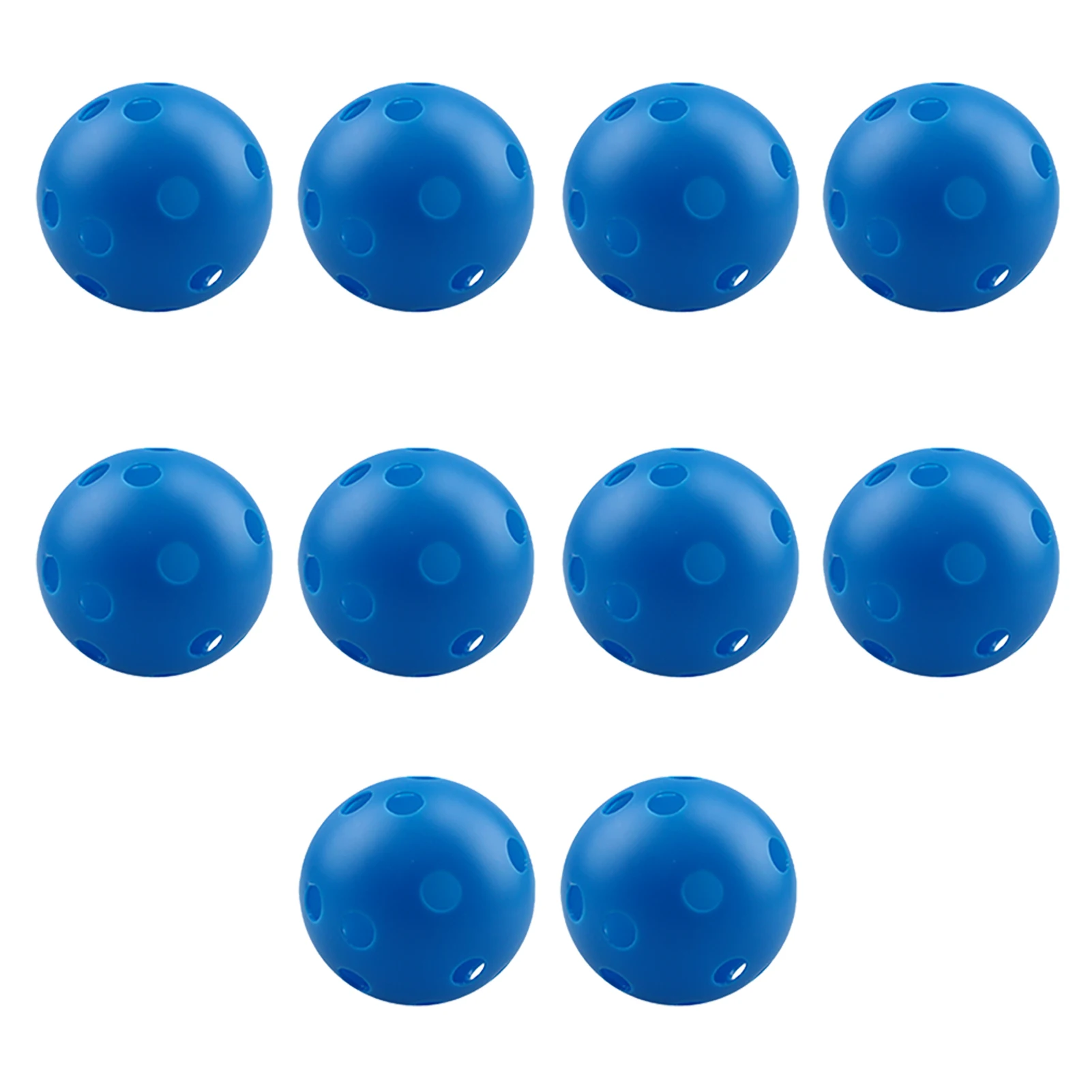 

10pcs Golf Practice Ball Hitting PE Backyard Durable 72mm Lightweight Solid Indoor Outdoor Limited Flight Hole Baseball Softball
