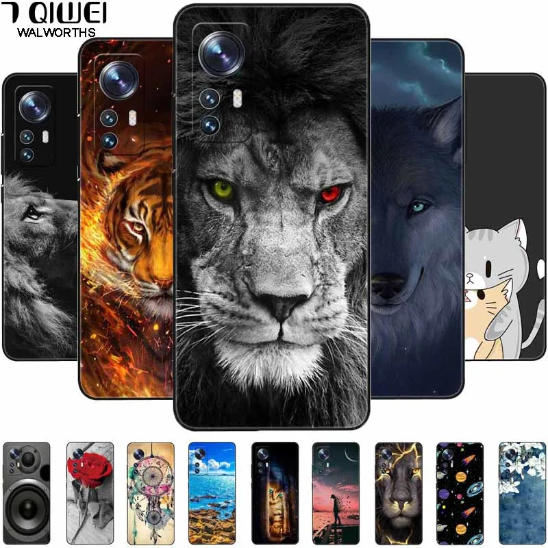 Cute Covers for Xiaomi 12 Lite Case 6.55'' Fundas Silicone Tower Wolf TPU Soft Cases for Xiaomi 12 Lite 5G Case 12Lite Owl Capa