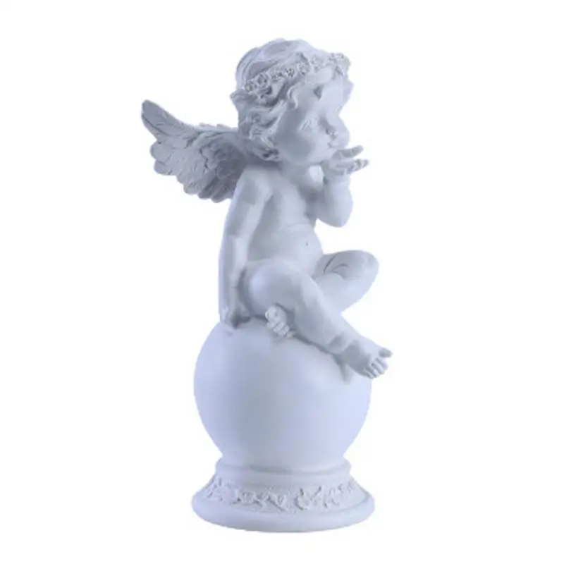 

Статуя маленького ангела для сада, молитва и мышление из смолы, статуэтки чисто белого хруба, сделай сам, цветной ангел, скульптура, орнамент для