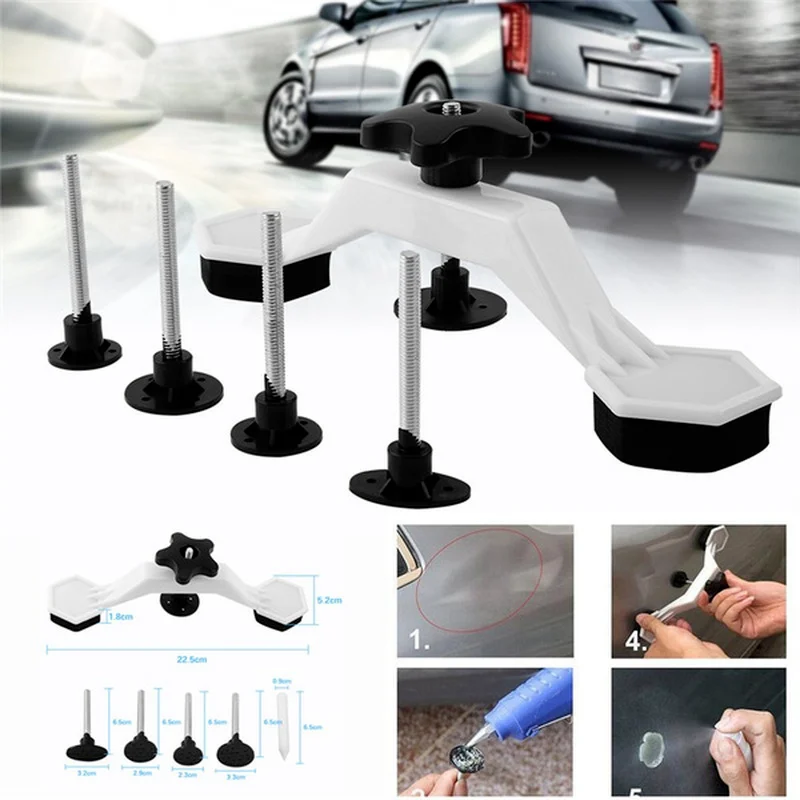 

Car Dent Repair Body Damage Pull Fix Tool Pulling Bridge Puller Dent Removal Glue Tabs Hand Repair Tools Kit Paintless Universal
