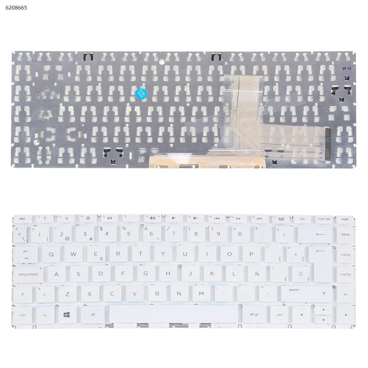 

SP Laptop Keyboard for HP Pavilion 14-v016tx 14-v017tu 14-v017tx 14-v018tu 14-v018tx WHITE Without FRAME Without Foil