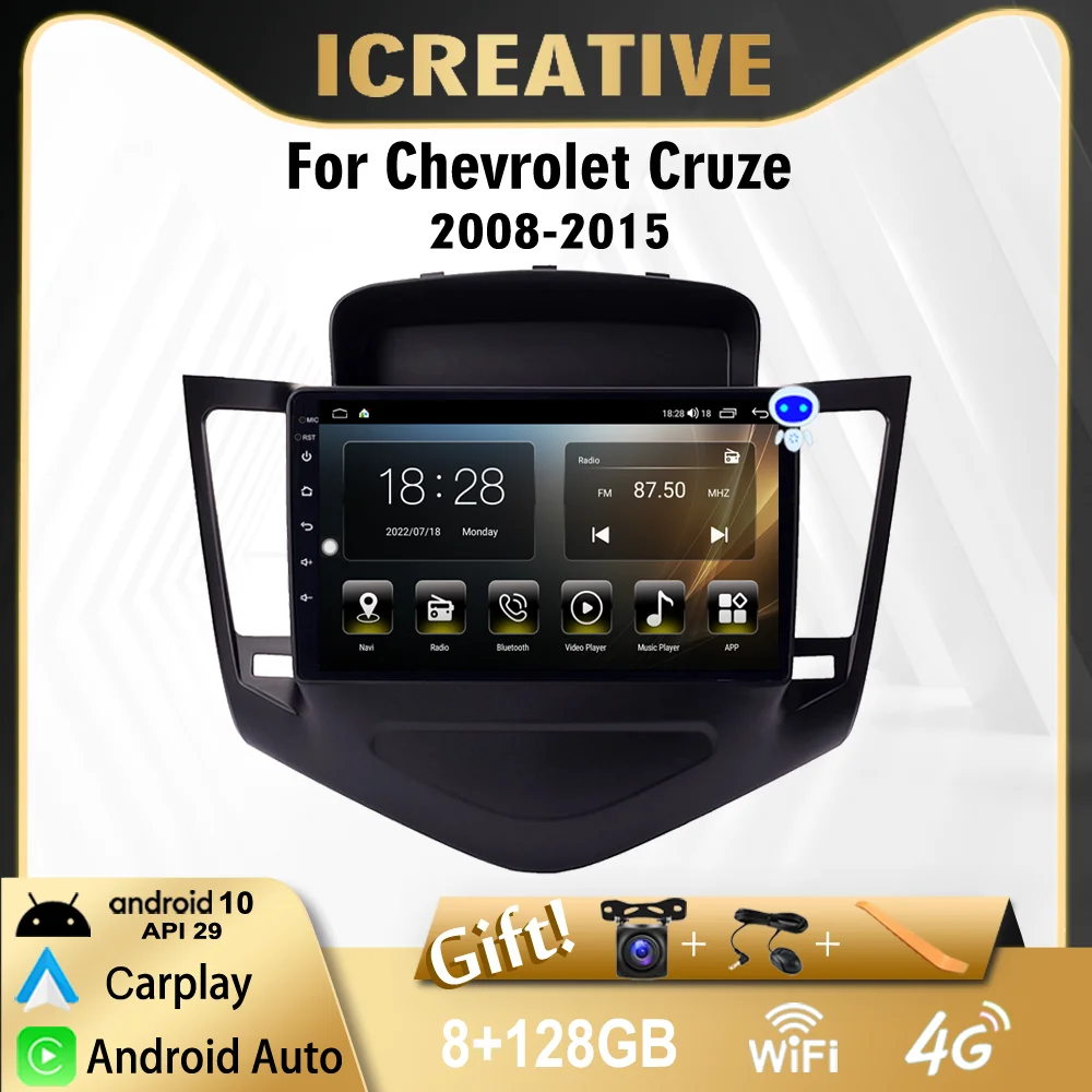 

9 Inch 2 Din For Chevrolet Cruze 2008-2015 Head Unit Stereo Car Radio Android Touch Screen GPS Navigation Multimedia Player