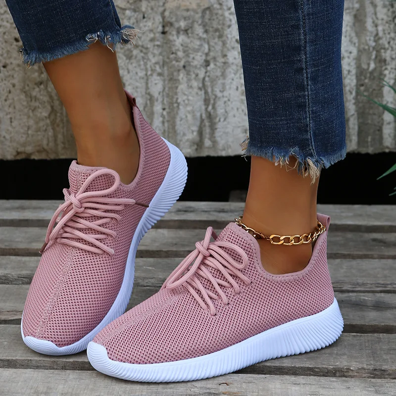 Plus Size Women Shoes 2022 Woven Mesh Running Shoes Soft Bottom Casual Sports Shoes Women's Fashion Luxury Basketball Sneakers