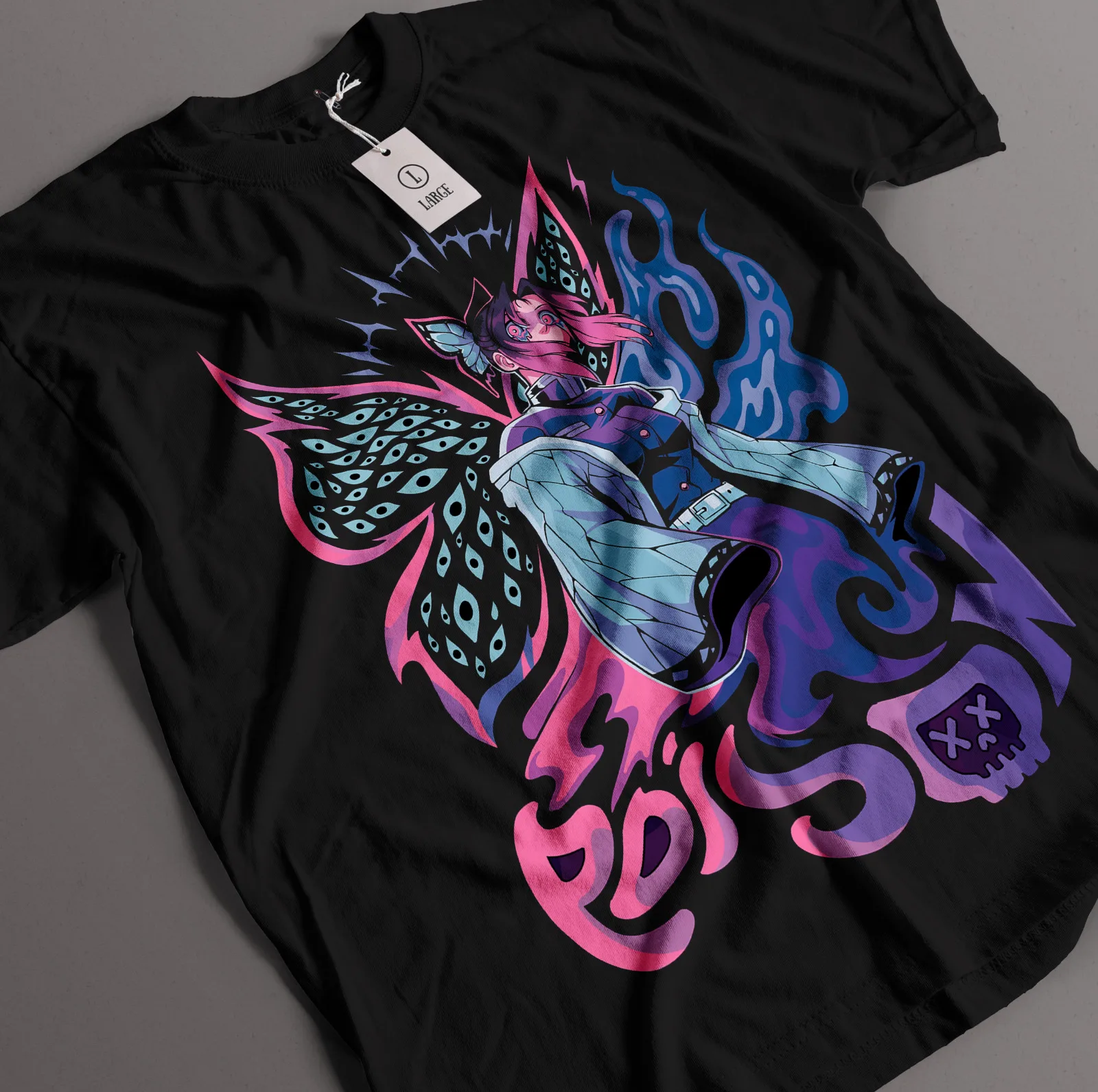 Футболка Shinobu Kocho футболка с насекомым хашира дома музан рассекающим демонов