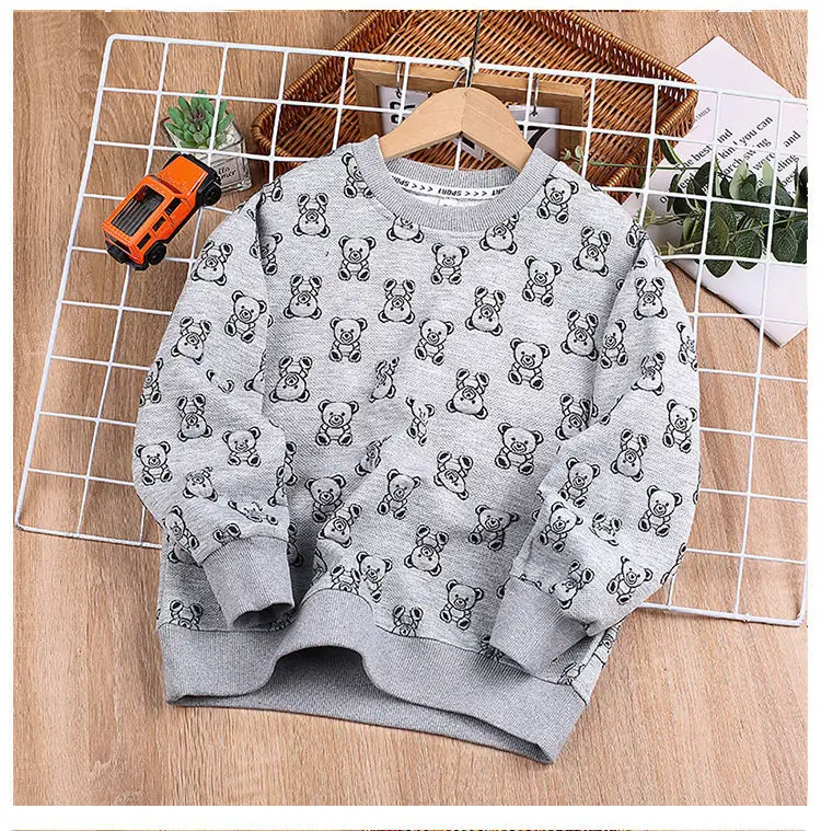 Children's clothing Boys' autumn clothing sweater popular loose long sleeve boys' clothing underpants shirt