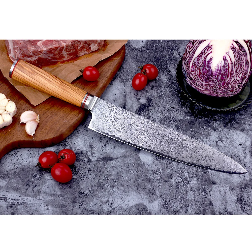 Шеф-нож YOUSUNLONG 10 дюймов (25 5 см) из дамасской стали