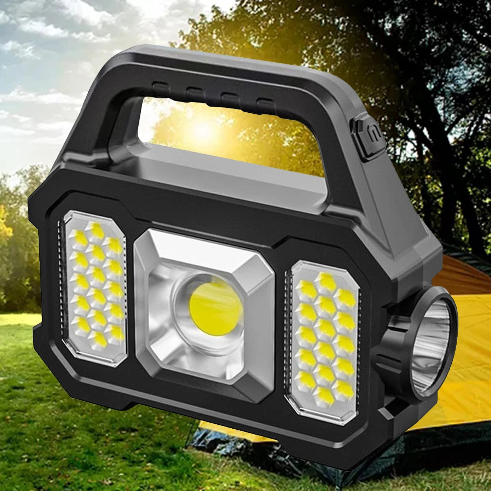 

Портативный прожектор на солнечной батарее, 6 режимов работы, зарядка через USB, портативный фонарь для кемпинга, походов, приключений