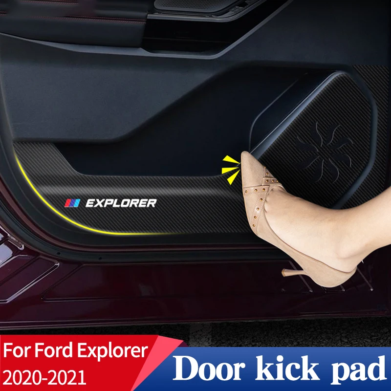 

Car Door Anti-Kick Pad For Ford Explorer 2020-2021 PU Side Edge Film Protector Stickers Car-styling Interior Accessories
