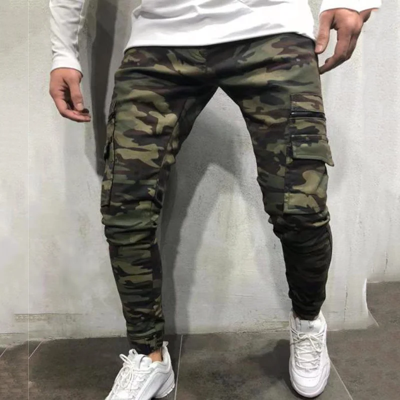 

Men's Jeans Men Multi-pocket Small Feet Long Camouflage Overalls Fashion High Quality Casual For Male