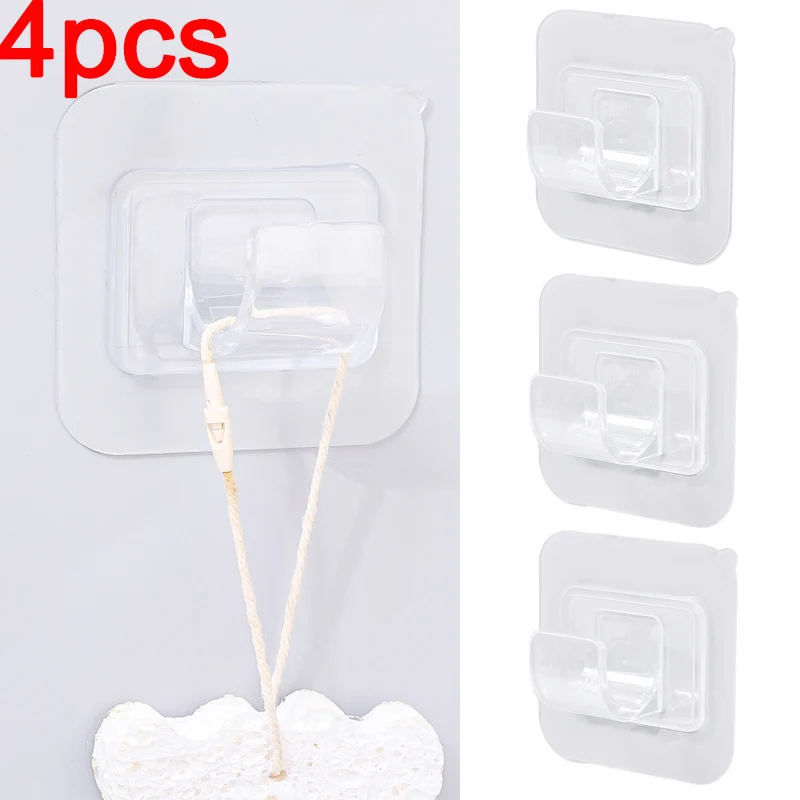 

4 шт., самоклеящиеся крючки-зажимы для штор