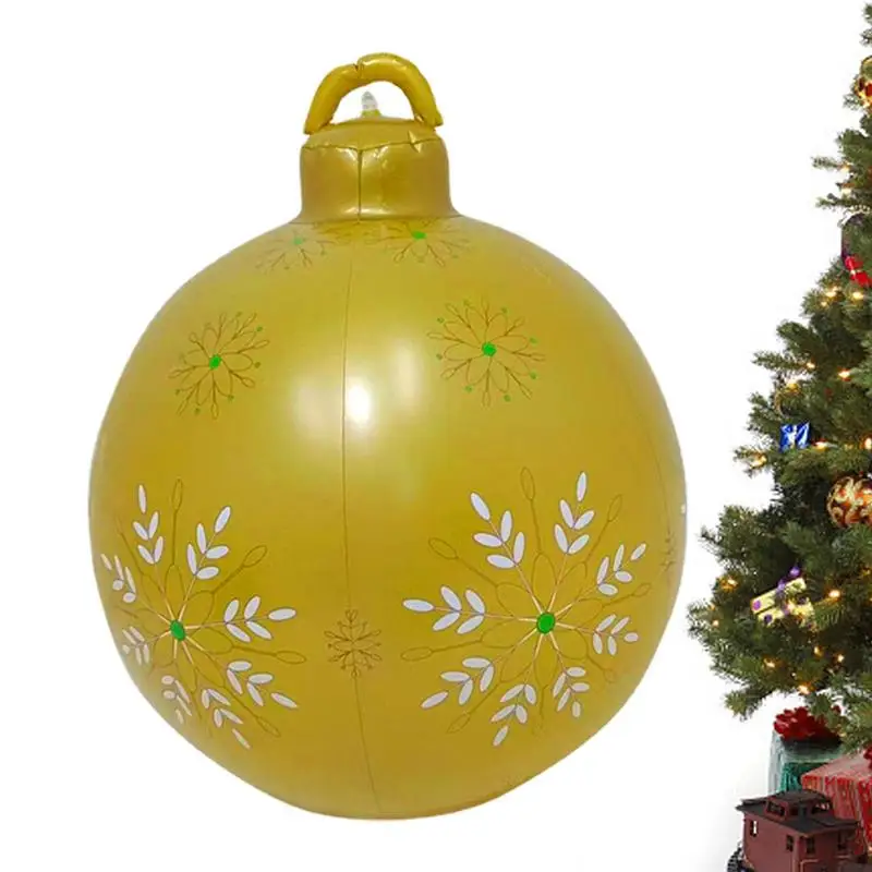 

Новый Уличный Рождественский надувной шар 60 см, гигантские большие шары из ПВХ, украшения для елки, уличные украшения для двора
