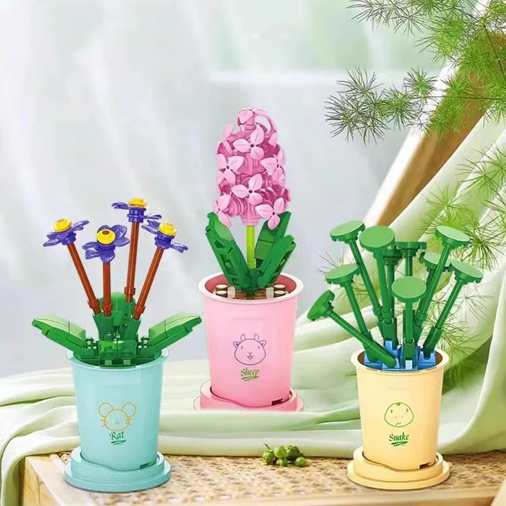 Сборный цветочный горшок Lego