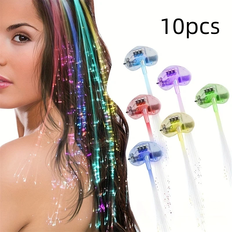 

LED-косички для волос - бабочки 10 шт.