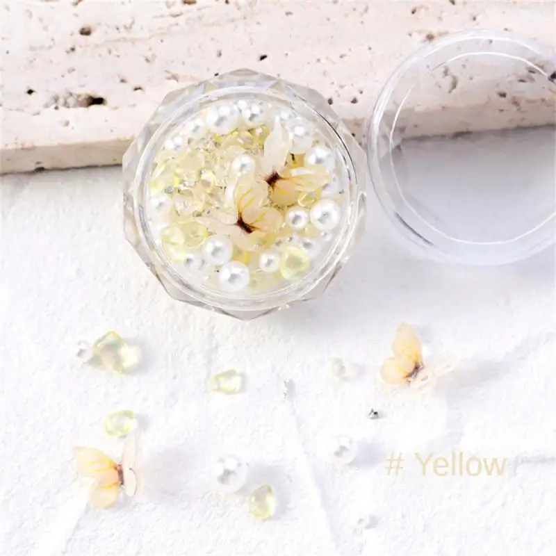 

ManYa Nail Rhinestones 3D Crystal DIY Nail Art Decorations Diamond Gem Glitter Popular Nail Enhancement Pearl Butterfly Resin