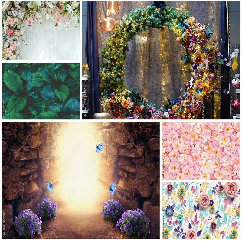 

Vinyl Photography Backdrops Prop Flower Wall Wedding Valentine's Day Theme Photo Studio Background Props 211223 HHQQ-07