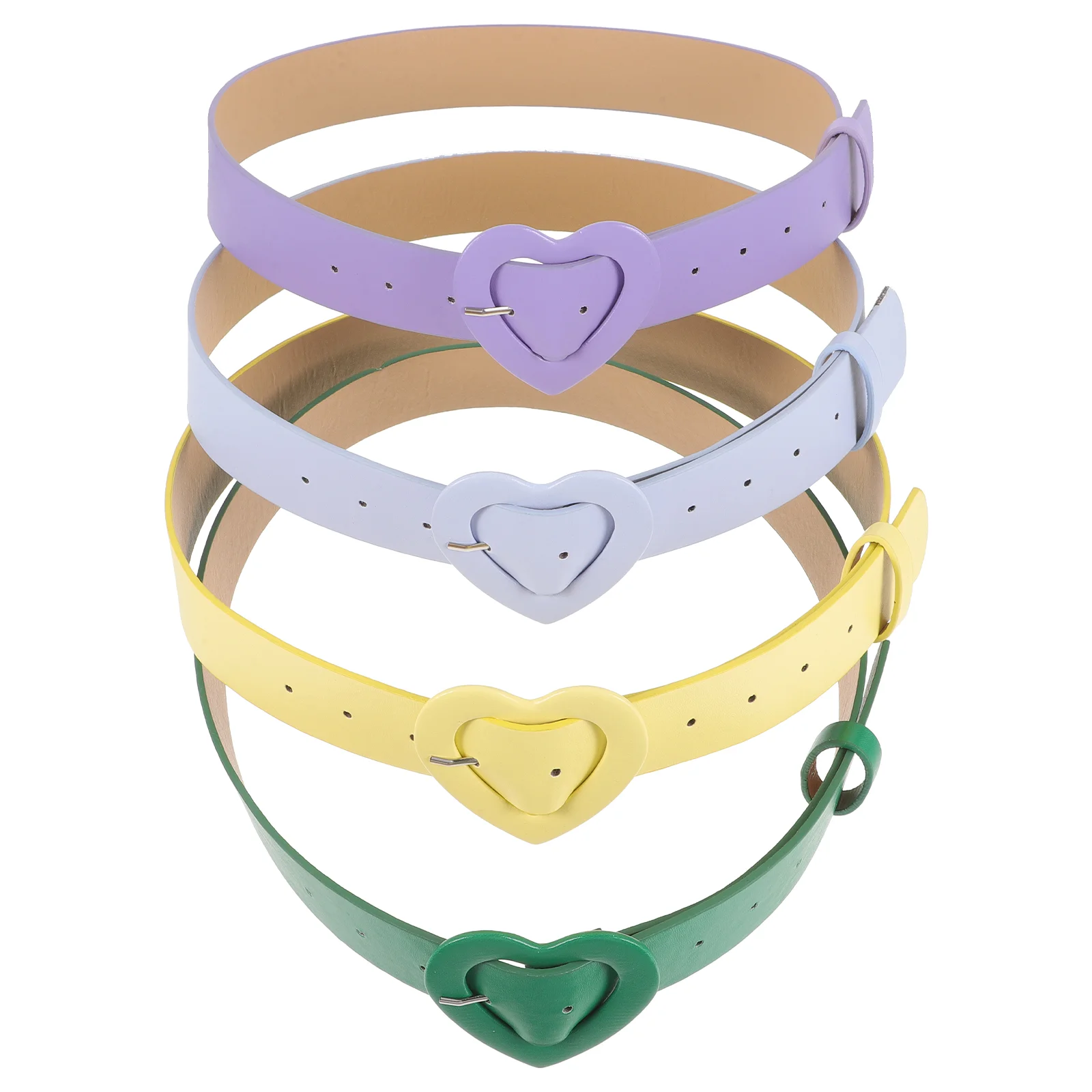 

4 Pcs Belt Dresses Women Pants Waist Fashion Buckle Plastic Costume Accessory Belts Miss Trouser