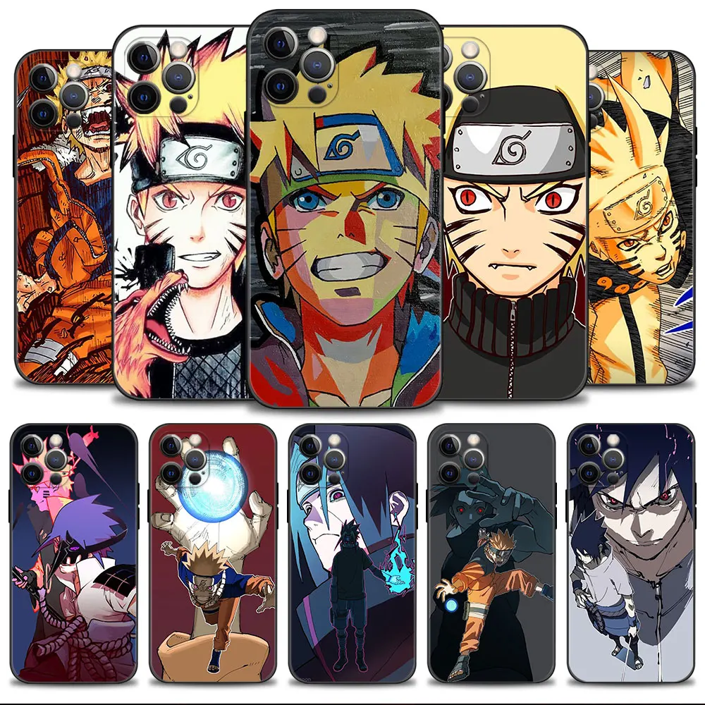 

Phone Cover For Apple iPhone 13 Pro Max 7 XS 8 Plus 12 14 X XR 11 SE2 5S 6 SE2022 Mini 6S SE Case Naruto Sasuke Kakashi