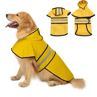 large dogs raincoat for puppy golden retriever labrador pug poncho reflective dog raincape waterproof pet dog clothes dropship